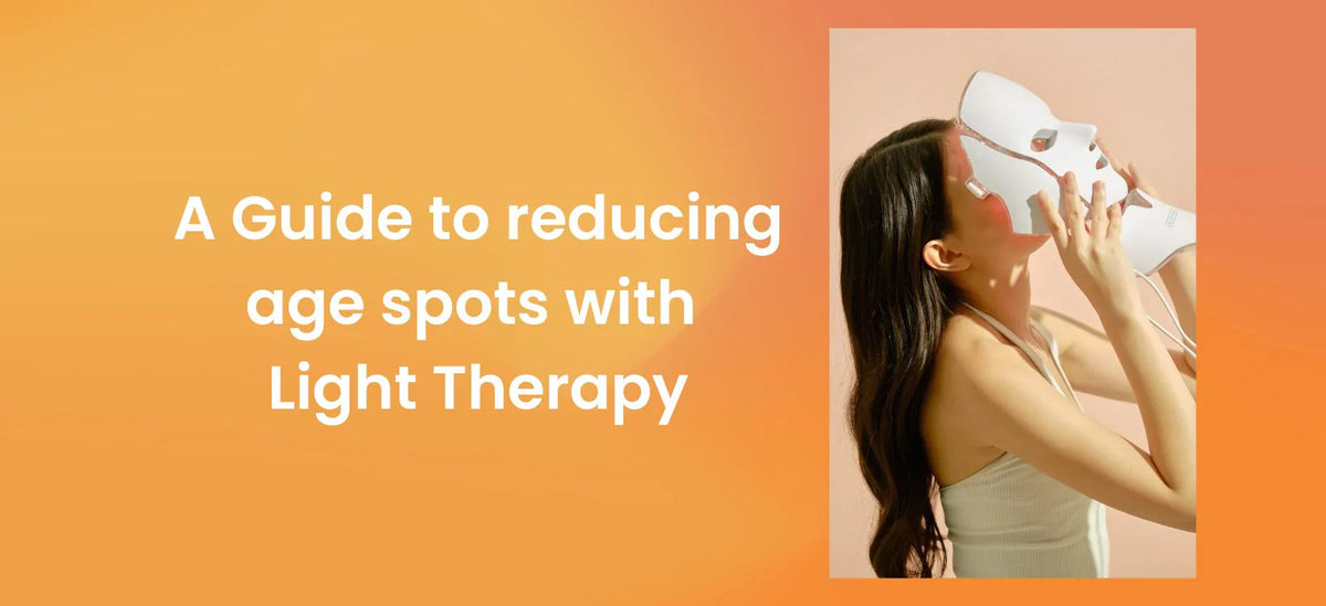 Guide to reducing age spots with light therapy mask.