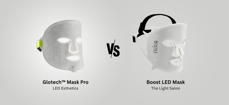 Glotech™ Mask Pro vs. The Light Salon Boost LED Face Mask