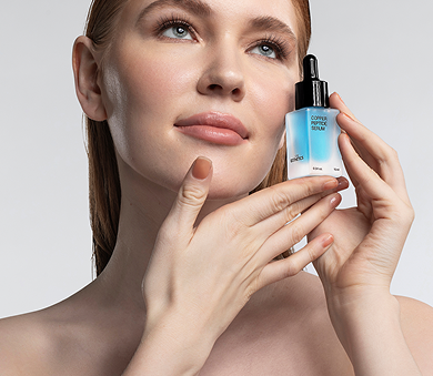 Light-activated serum for firmer, youthful skin