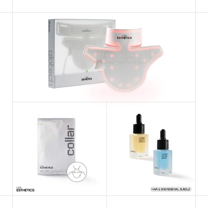 Infared Light Bundle Glotech™ Neck + Chest Bundle – Red & Infrared Light Therapy – LED Esthetics
